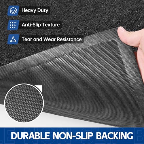Sturdy Front Door Mat (4' x 6' (Rectangular) / Black-mess)