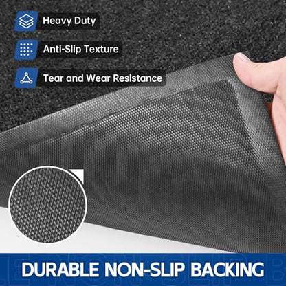 Sturdy Front Door Mat (4' x 6' (Rectangular) / Black-mess)