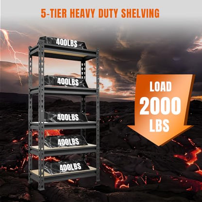 Storage Shelving Unit (59"Hx28"Wx12"D)