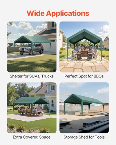 Carport Replacement Canopy (Dark Green / 10x20ft)