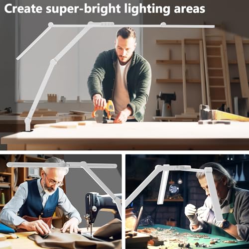 36W Ultra Bright Architect Desk Lamp with Clamp (White)