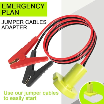 Jumper Cables Adapter Compatible with Ryo.bi 18V Batteries 8AWG 2FT (2FT)