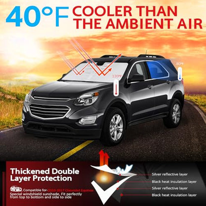 Windshield Sun Shade for 2010 (for 2010-2017 Che-vrolet/Chevy Equinox)