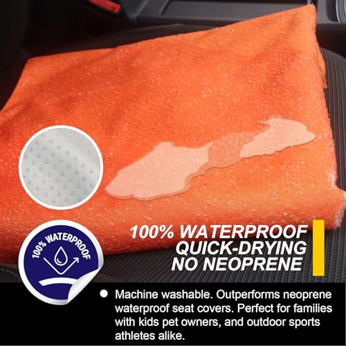 Back Seat Cover for Car Trucks Van SUV Jeep (Rear Bench Seat Towel / Orange)