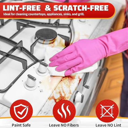 White Microfiber Cleaning Cloth (White / 150 Pack)