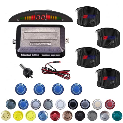 Parking Sensor Kit Backup Sensor Kit Reverse Sensor for Pickup & Extended Vehicles (Blue)