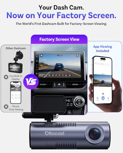 OttoSafe Dash Cam Front and Rear with Wireless CarPlay Adapter