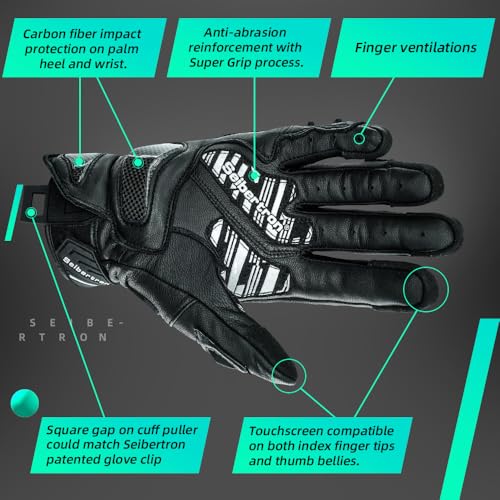 SPS 3 Motorcycle Gloves (Black SPS-3 / XXL Adult)