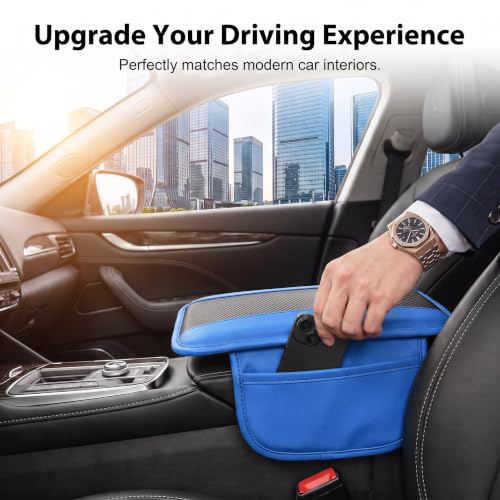 Car Center Console Organizer Cover (Blue)