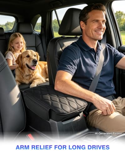 Center Console Cover for Chevy Colorado (5)23-26|Colorado&Canyon|Wavy, +Thick,+ Pockets)