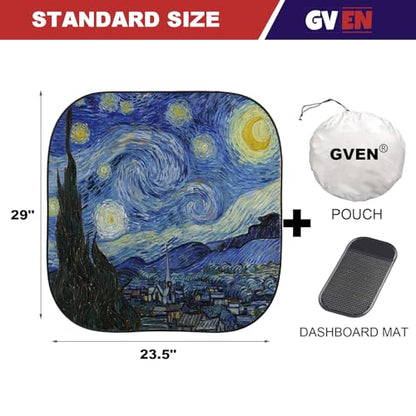 Windshield Sun Shade for Car 2 (Starry Night / Standard)