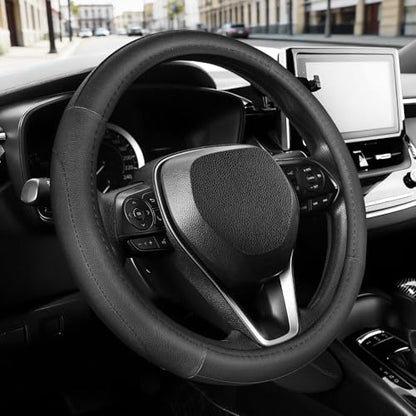Car Steering Wheel Cover for Prius Civic Model 3 (Small size[14''-14 1/4''] / Black)