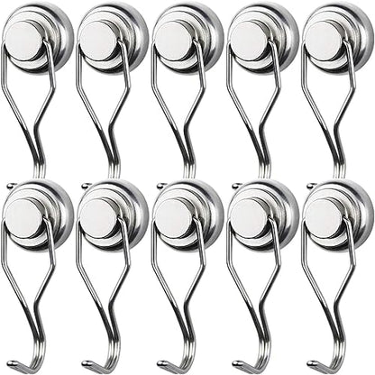 Magnetic Hooks Heavy Duty 80LB+ Swivel Swing Strong Magnet Hook (Silver / 0.98in)