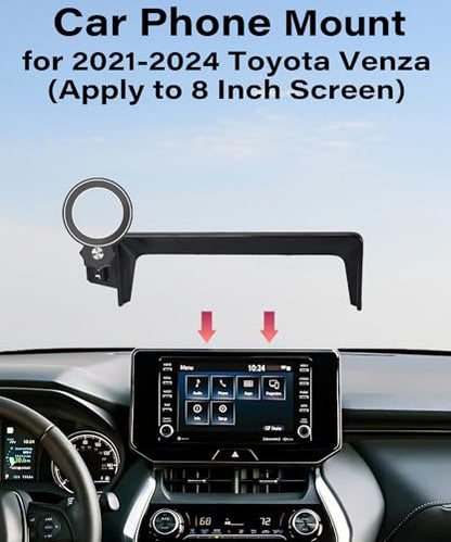 Car Phone Holder for Toyota Venza 2021 2022 2023 2024 8" Screen Accessories (fit for 2021-2024 Toyota Venza (8 Inch Screen))