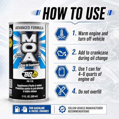 BG Advanced Formula MOA PN 115 Motor Oil Additive