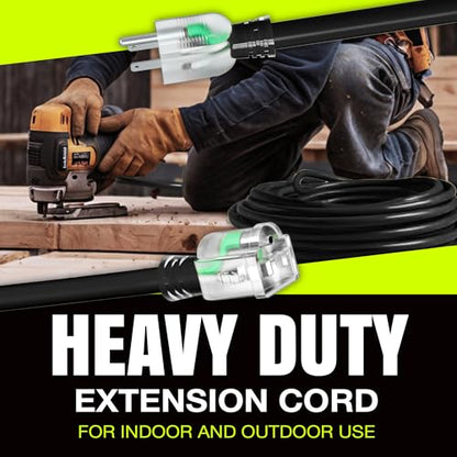 75ft Outdoor Indoor Extension Cord 16 (75 FT / 16AWG / Black)