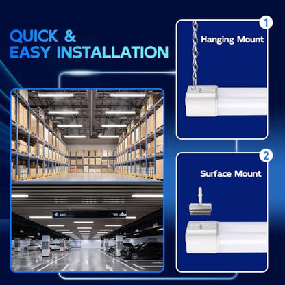 60W 4FT Linkable LED Shop Light for Garage (White / 4FT-60W)