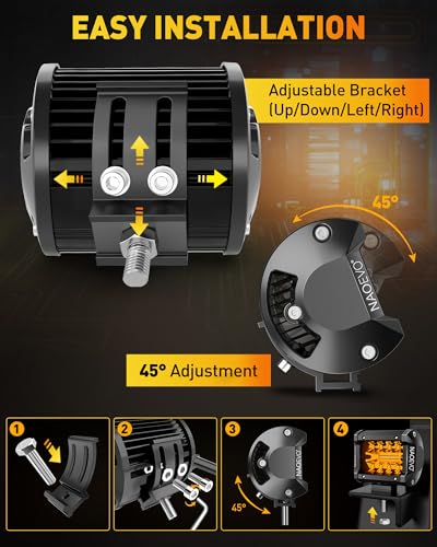 4 Inch LED Pod Lights (Amber)
