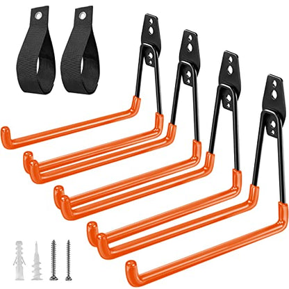 Garage Hooks Heavy Duty (7.7inch U Hook / Orange Large U Hook)