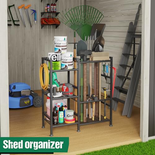 Garden Tool Organizer with Large Hooks (29.5"W*11.8"D*31.1"H)
