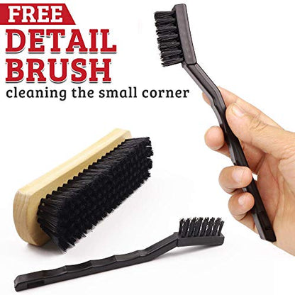 Leather & Upholstery Cleaning Brush Set (Black)