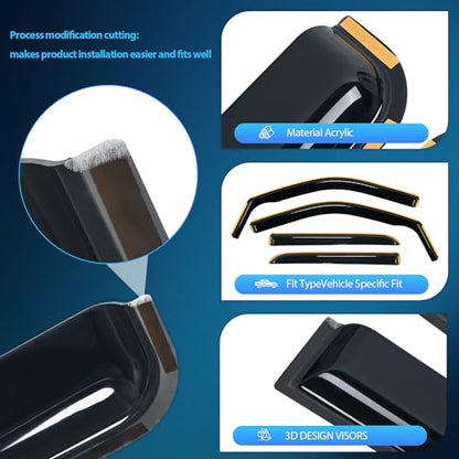 in Channel Window Visors for Ram 1500 Crew Cab 2009 (Ram 1500 2009-2018 Crew Cab)