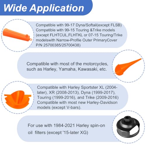 Oil Change Tool Kit for Harley Davidson Accessories (20PCS O-Rings)