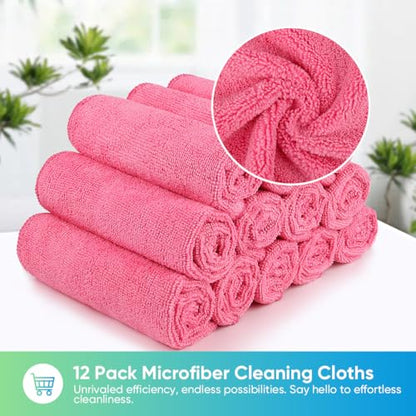 Pink Microfiber Cleaning Cloth (Pink)