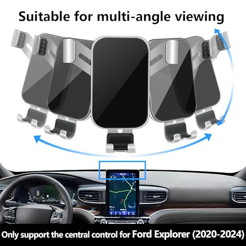 Car Phone Holder Center Console Organizer Tray for Ford Explorer 2020 (for Ford Explorer 2020-2024 [only 10.1 inch])