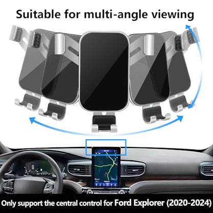 Car Phone Holder Center Console Organizer Tray for Ford Explorer 2020 (for Ford Explorer 2020-2024 [only 10.1 inch])
