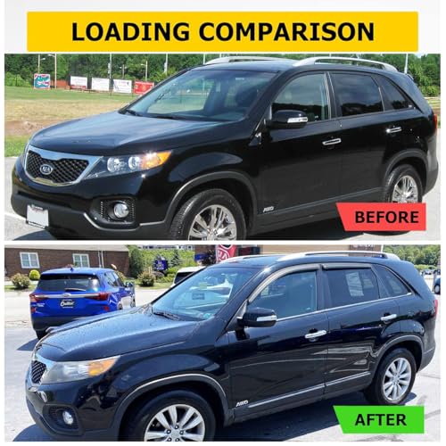 Window Visors Dark Smoke Rain Guards for 2010 (2010-2015 Sorento)