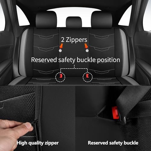 Car Seat Cover (N2 Black Gray / Full Set)