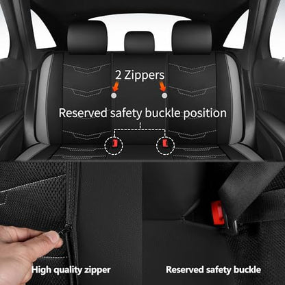 Car Seat Cover (N2 Black Gray / Full Set)