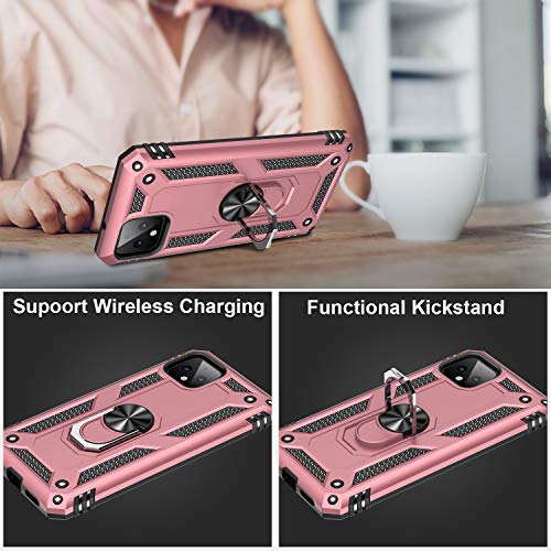 for Google Pixel 4 Case with Screen Protector (Rose Gold / Google Pixel 4)