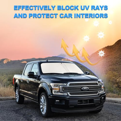 Foldable Front Windshield Sunshade fit for F150 2015 (Fit for F150 2015-2020)