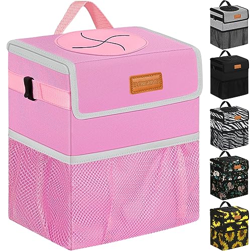 Car Trash Can for SUVs (Pink / 2 Gallons)