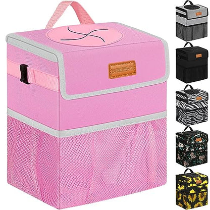 Car Trash Can for SUVs (Pink / 2 Gallons)