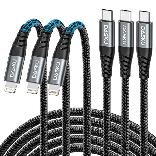 iPhone Cable Fast Charging [MFi Certified] USBC Lightning Cable 6FT (6FT / USB C / Black)