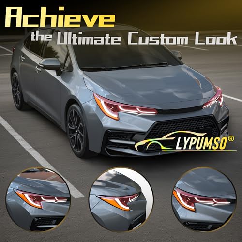 16 x 60 Inches Headlight Taillight Car Tint Vinyl Film (16in x 60in / Passion Red)
