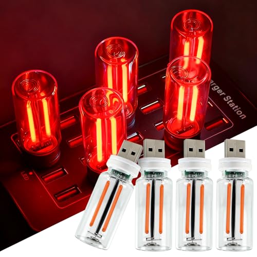 4 PCS USB Car Lights (Red / 4 pcs)
