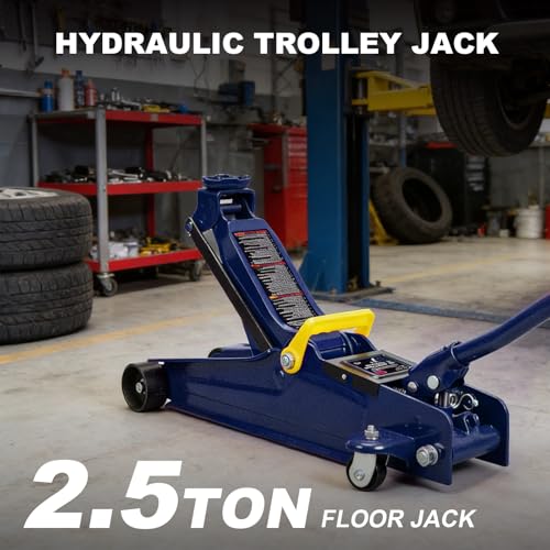 2.5 Ton (5,000 lb) Low Profile Hydraulic Trolly Jack, Blue, AT825051UR (Blue / Standard / 2.5 Ton)
