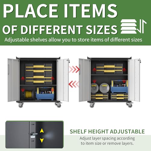 Garage Tool Cabinet Set (Black & Grey)