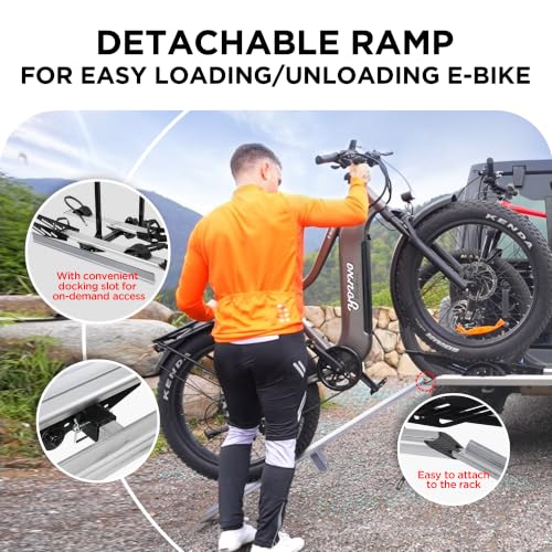 Young Hitch Mount Ebike Rack for Car (2-BIKE RACK 200LBS)