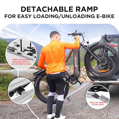 Young Hitch Mount Ebike Rack for Car (2-BIKE RACK 200LBS)