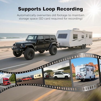 10.1" Wireless RV Backup Camera System (10.1" 4-Cam)