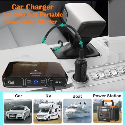 14V 0.85A Adapter + Car Charger for Halo Bolt Air+ 1750 57720 58830 55500