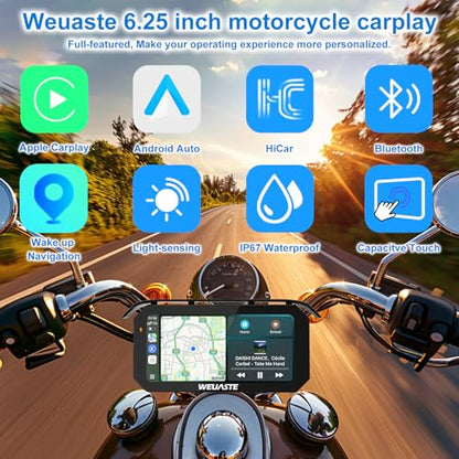6.25" Motorcycle CarPlay Navigation HD Touch Screen
