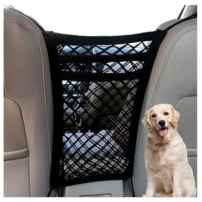Dog Car Net Barrier with Mesh Organizer (11.7 in × 11.7 in)