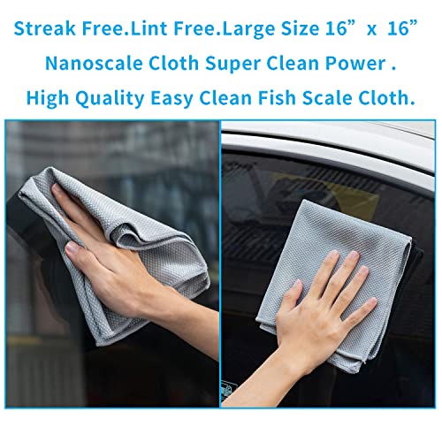 Easy Clean Fish Scale Nanoscale Cleaning Cloth (Purple 6p)