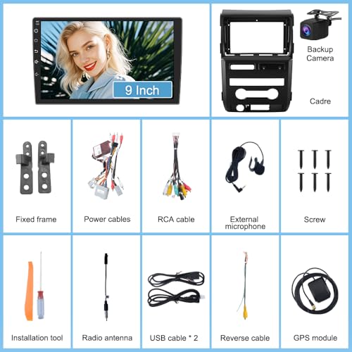 Car Radio Stereo for Ford F150 2009 (4GB RAM 64GB ROM With Camera)